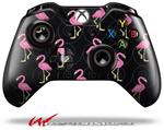 Decal Style Skin for Microsoft XBOX One Wireless Controller Flamingos on Black - (CONTROLLER NOT INCLUDED)