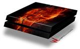 Vinyl Decal Skin Wrap compatible with Sony PlayStation 4 Original Console Flaming Fire Skull Orange (PS4 NOT INCLUDED)