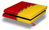 Vinyl Decal Skin Wrap compatible with Sony PlayStation 4 Original Console Ripped Colors Red Yellow (PS4 NOT INCLUDED)