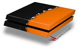 Vinyl Decal Skin Wrap compatible with Sony PlayStation 4 Original Console Ripped Colors Black Orange (PS4 NOT INCLUDED)