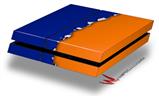 Vinyl Decal Skin Wrap compatible with Sony PlayStation 4 Original Console Ripped Colors Blue Orange (PS4 NOT INCLUDED)