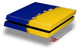 Vinyl Decal Skin Wrap compatible with Sony PlayStation 4 Original Console Ripped Colors Blue Yellow (PS4 NOT INCLUDED)