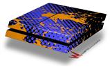 Vinyl Decal Skin Wrap compatible with Sony PlayStation 4 Original Console Halftone Splatter Orange Blue (PS4 NOT INCLUDED)