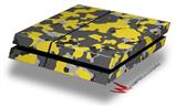 Vinyl Decal Skin Wrap compatible with Sony PlayStation 4 Original Console WraptorCamo Old School Camouflage Camo Yellow (PS4 NOT INCLUDED)