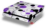 Vinyl Decal Skin Wrap compatible with Sony PlayStation 4 Original Console Lots of Dots Purple on White (PS4 NOT INCLUDED)
