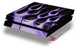 Vinyl Decal Skin Wrap compatible with Sony PlayStation 4 Original Console Metal Flames Purple (PS4 NOT INCLUDED)