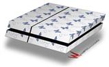 Vinyl Decal Skin Wrap compatible with Sony PlayStation 4 Original Console Pastel Butterflies Blue on White (PS4 NOT INCLUDED)