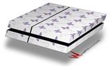 Vinyl Decal Skin Wrap compatible with Sony PlayStation 4 Original Console Pastel Butterflies Purple on White (PS4 NOT INCLUDED)