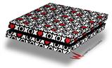 Vinyl Decal Skin Wrap compatible with Sony PlayStation 4 Original Console XO Hearts (PS4 NOT INCLUDED)