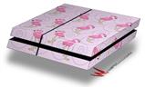 Vinyl Decal Skin Wrap compatible with Sony PlayStation 4 Original Console Flamingos on Pink (PS4 NOT INCLUDED)