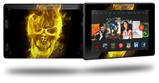 Flaming Fire Skull Yellow - Decal Style Skin fits 2013 Amazon Kindle Fire HD 7 inch