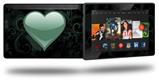Glass Heart Grunge Seafoam Green - Decal Style Skin fits 2013 Amazon Kindle Fire HD 7 inch