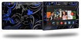 Twisted Garden Gray and Blue - Decal Style Skin fits 2013 Amazon Kindle Fire HD 7 inch