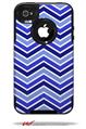 Zig Zag Blues - Decal Style Vinyl Skin fits Otterbox Commuter iPhone4/4s Case (CASE SOLD SEPARATELY)