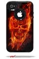 Flaming Fire Skull Orange - Decal Style Vinyl Skin fits Otterbox Commuter iPhone4/4s Case (CASE SOLD SEPARATELY)