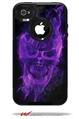 Flaming Fire Skull Purple - Decal Style Vinyl Skin fits Otterbox Commuter iPhone4/4s Case (CASE SOLD SEPARATELY)