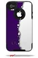 Ripped Colors Purple White - Decal Style Vinyl Skin fits Otterbox Commuter iPhone4/4s Case (CASE SOLD SEPARATELY)