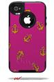 Anchors Away Fuschia Hot Pink - Decal Style Vinyl Skin fits Otterbox Commuter iPhone4/4s Case (CASE SOLD SEPARATELY)