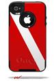 Dive Scuba Flag - Decal Style Vinyl Skin fits Otterbox Commuter iPhone4/4s Case (CASE SOLD SEPARATELY)