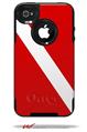 Dive Scuba Flag - Decal Style Vinyl Skin fits Otterbox Commuter iPhone4/4s Case (CASE SOLD SEPARATELY)