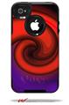 Alecias Swirl 01 Red - Decal Style Vinyl Skin fits Otterbox Commuter iPhone4/4s Case (CASE SOLD SEPARATELY)