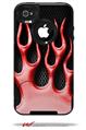 Metal Flames Red - Decal Style Vinyl Skin fits Otterbox Commuter iPhone4/4s Case (CASE SOLD SEPARATELY)