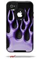 Metal Flames Purple - Decal Style Vinyl Skin fits Otterbox Commuter iPhone4/4s Case (CASE SOLD SEPARATELY)