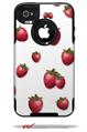 Strawberries on White - Decal Style Vinyl Skin fits Otterbox Commuter iPhone4/4s Case (CASE SOLD SEPARATELY)