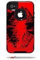 Big Kiss Black on Red - Decal Style Vinyl Skin fits Otterbox Commuter iPhone4/4s Case (CASE SOLD SEPARATELY)