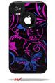 Twisted Garden Hot Pink and Blue - Decal Style Vinyl Skin fits Otterbox Commuter iPhone4/4s Case (CASE SOLD SEPARATELY)