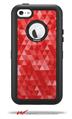 Triangle Mosaic Red - Decal Style Vinyl Skin fits Otterbox Defender iPhone 5C Case (CASE SOLD SEPARATELY)