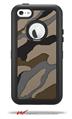 Camouflage Brown - Decal Style Vinyl Skin fits Otterbox Defender iPhone 5C Case (CASE SOLD SEPARATELY)