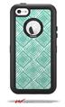 Wavey Seafoam Green - Decal Style Vinyl Skin fits Otterbox Defender iPhone 5C Case (CASE SOLD SEPARATELY)