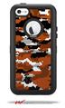 WraptorCamo Digital Camo Burnt Orange - Decal Style Vinyl Skin fits Otterbox Defender iPhone 5C Case (CASE SOLD SEPARATELY)