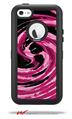 Alecias Swirl 02 Hot Pink - Decal Style Vinyl Skin fits Otterbox Defender iPhone 5C Case (CASE SOLD SEPARATELY)