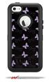 Pastel Butterflies Purple on Black - Decal Style Vinyl Skin fits Otterbox Defender iPhone 5C Case (CASE SOLD SEPARATELY)
