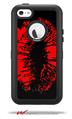 Big Kiss Red Lips on Black - Decal Style Vinyl Skin fits Otterbox Defender iPhone 5C Case (CASE SOLD SEPARATELY)