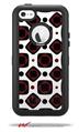 Red And Black Squared - Decal Style Vinyl Skin fits Otterbox Defender iPhone 5C Case (CASE SOLD SEPARATELY)