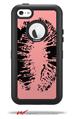 Big Kiss Black on Pink - Decal Style Vinyl Skin fits Otterbox Defender iPhone 5C Case (CASE SOLD SEPARATELY)