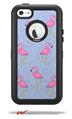 Flamingos on Blue - Decal Style Vinyl Skin fits Otterbox Defender iPhone 5C Case (CASE SOLD SEPARATELY)