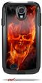 Flaming Fire Skull Orange - Decal Style Vinyl Skin fits Otterbox Commuter Case for Samsung Galaxy S4 (CASE SOLD SEPARATELY)
