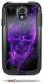 Flaming Fire Skull Purple - Decal Style Vinyl Skin fits Otterbox Commuter Case for Samsung Galaxy S4 (CASE SOLD SEPARATELY)
