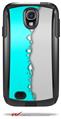 Ripped Colors Neon Teal Gray - Decal Style Vinyl Skin fits Otterbox Commuter Case for Samsung Galaxy S4 (CASE SOLD SEPARATELY)