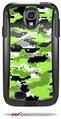 WraptorCamo Digital Camo Neon Green - Decal Style Vinyl Skin fits Otterbox Commuter Case for Samsung Galaxy S4 (CASE SOLD SEPARATELY)
