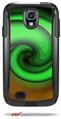 Alecias Swirl 01 Green - Decal Style Vinyl Skin fits Otterbox Commuter Case for Samsung Galaxy S4 (CASE SOLD SEPARATELY)