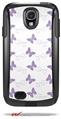 Pastel Butterflies Purple on White - Decal Style Vinyl Skin fits Otterbox Commuter Case for Samsung Galaxy S4 (CASE SOLD SEPARATELY)