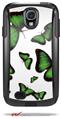 Butterflies Green - Decal Style Vinyl Skin fits Otterbox Commuter Case for Samsung Galaxy S4 (CASE SOLD SEPARATELY)