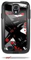 Abstract 02 Red - Decal Style Vinyl Skin fits Otterbox Commuter Case for Samsung Galaxy S4 (CASE SOLD SEPARATELY)