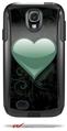 Glass Heart Grunge Seafoam Green - Decal Style Vinyl Skin fits Otterbox Commuter Case for Samsung Galaxy S4 (CASE SOLD SEPARATELY)