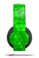 Vinyl Decal Skin Wrap compatible with Original Sony PlayStation 4 Gold Wireless Headphones Triangle Mosaic Green (PS4 HEADPHONES NOT INCLUDED)